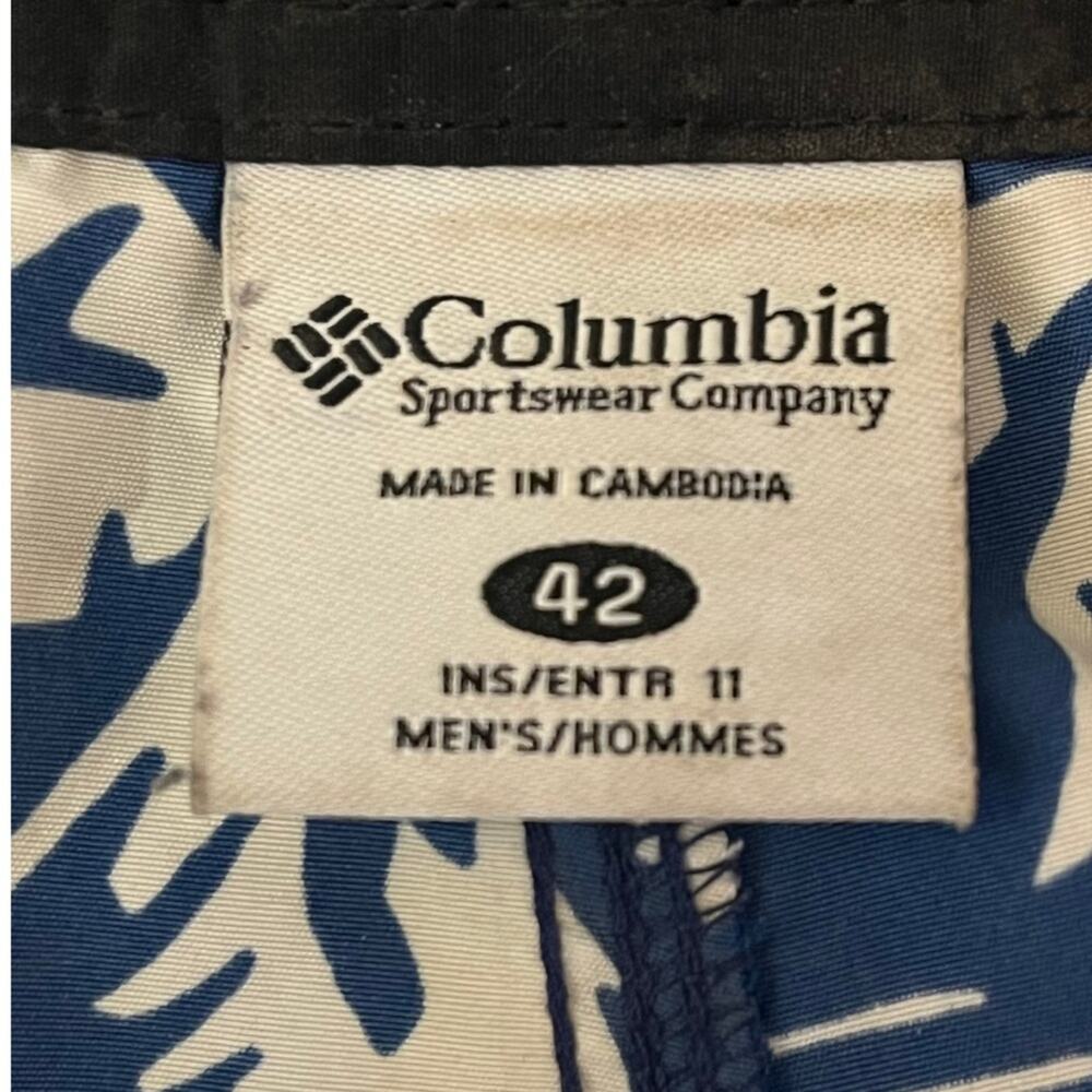 Columbia PFG Swim Trunks Board Shorts Mens 42 Red White Blue Hawaiian Fish - Picture 7 of 11